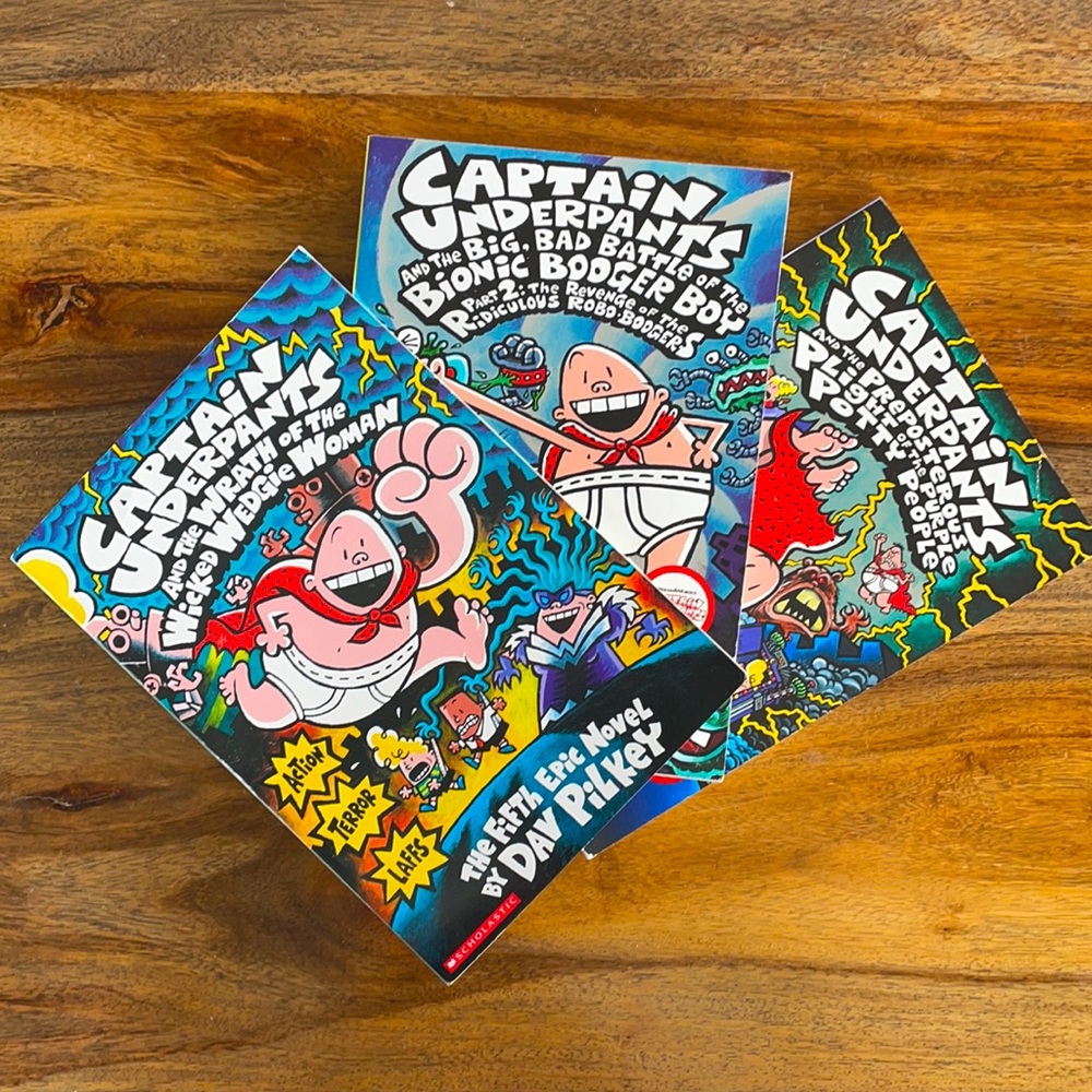 Captain Underpants books (3)